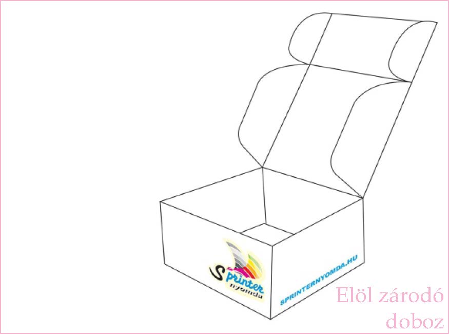 Elöl záródó doboz